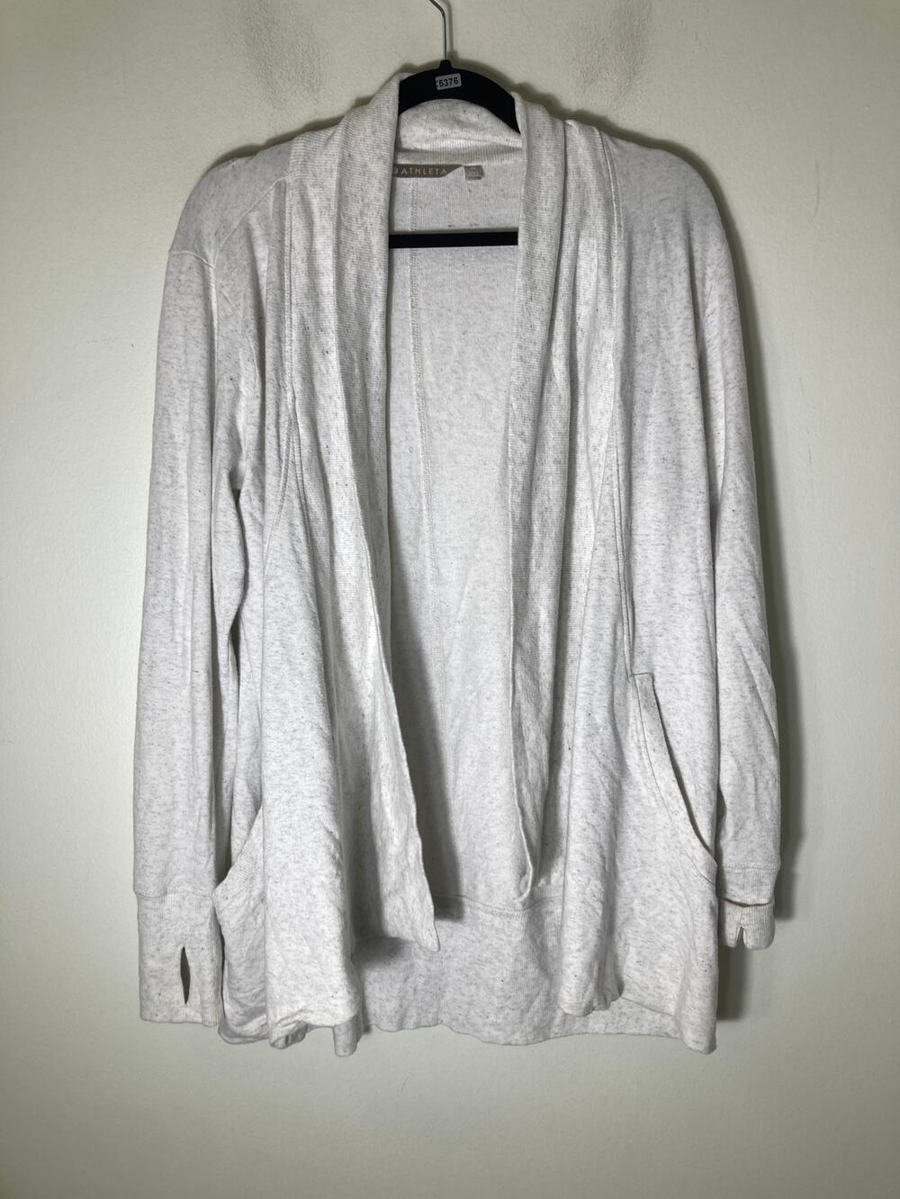 Athleta Gray sweatshirt Cardigan Sz M